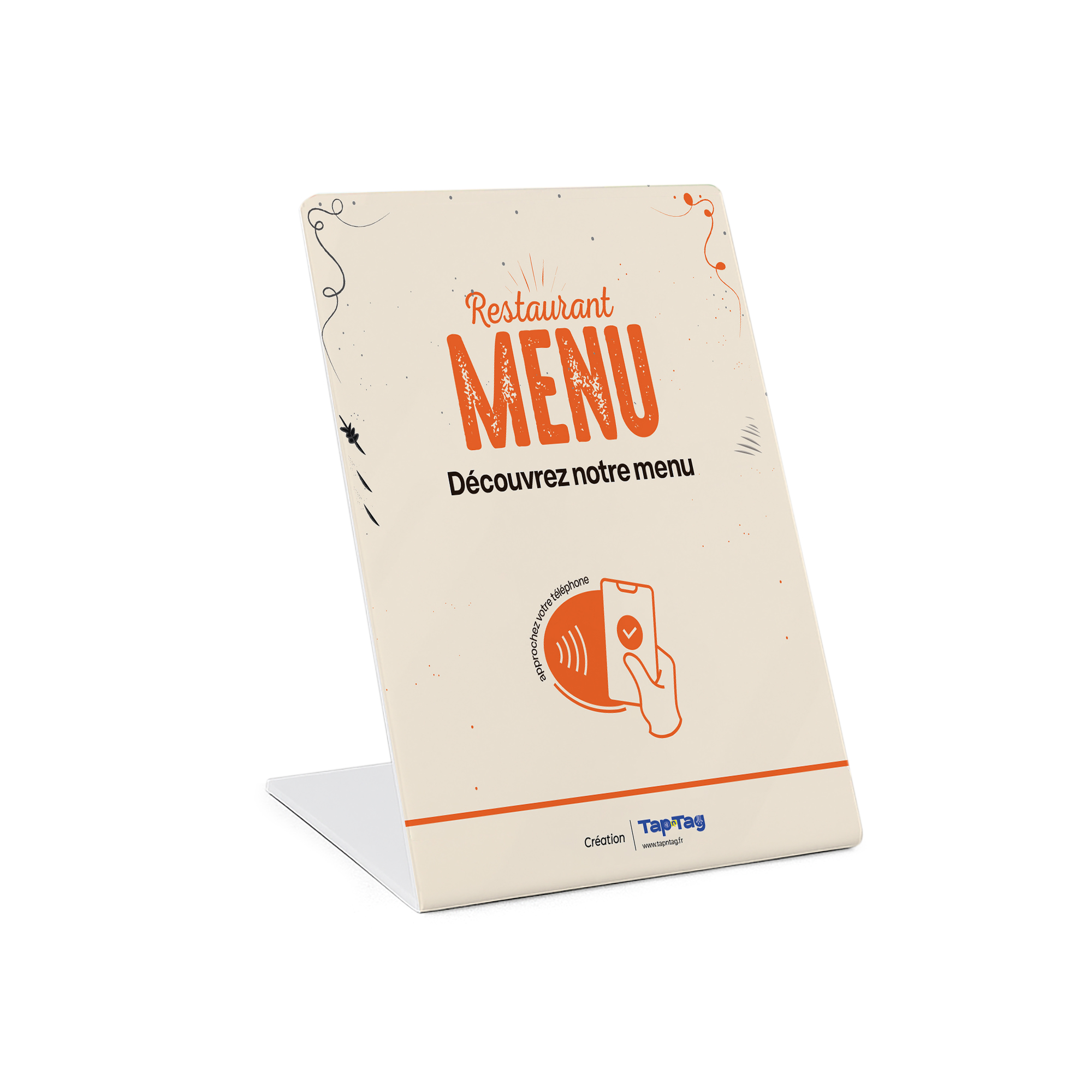 Stands PVC Menu Restaurant - Modèle #SM216B